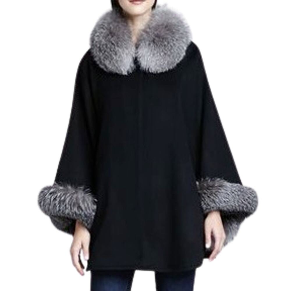Sofia Cashmere Wool Fur Coat - image 1